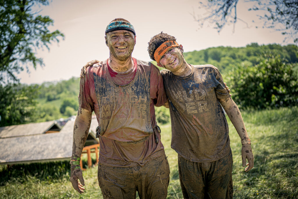 man and boy at Philly Tough Mudder event