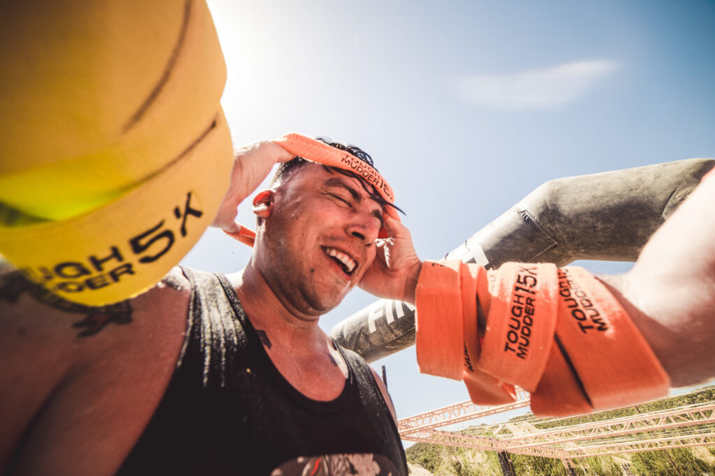 man getting headband Tough Mudder